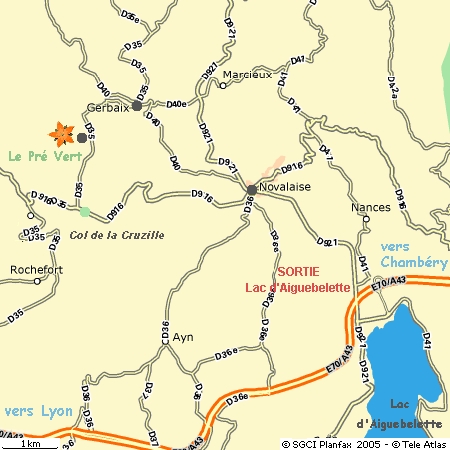 chambres d'h�te pr� vert gerbaix aiguebelette savoie